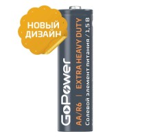 Батарейка AA/ Батарейка GoPower R6 AA Shrink 4 Heavy Duty 1.5V (4/60/1200) (60 шт.)