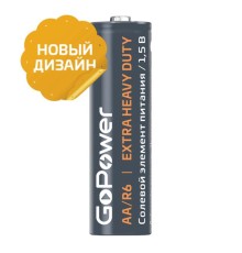 Батарейка AA/ Батарейка GoPower R6 AA Shrink 4 Heavy Duty 1.5V (4/60/1200) (60 шт.)