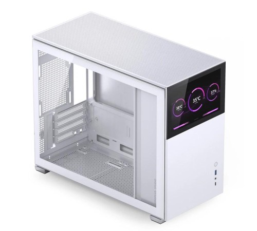 Корпус без блока питания/ Case JONSBO D31 STD SCREEN, Mini-Tower, TG, no fans, 1xUSB-A 3.2 + 1xUSB-C 3.2, mATX, mDTX, mITX White