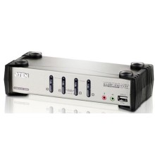 Переключатель консоли электронный, 4 порта PS/1/ 4 Port USB2.0 KVMP Switch with OSD