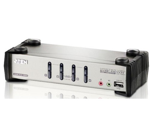 Переключатель консоли электронный, 4 порта PS/1/ 4 Port USB2.0 KVMP Switch with OSD