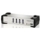 Переключатель консоли электронный, 4 порта PS/1/ 4 Port USB2.0 KVMP Switch with OSD