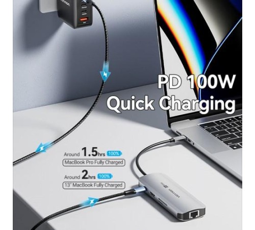 Мультифункциональный хаб Vention USB Type C 8 в 1 Мультифункциональный хаб Vention USB Type C 8 в 1