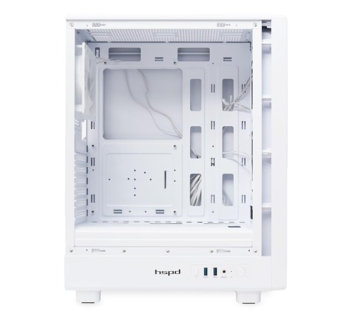 Корпус без блока питания/ Case HSPD M510, Mesh Mid Tower, White, TG, 0.5 SPCC, 4x120mm ARGB (Orbis F1) ATX, mATX, mITX 180/280/160mm 1x2.5", 1x3.5", 7xPCI 2xUSB-A 3.0 517x277x418mm Корпус без блока питания/ Case HSPD M510, Mesh Mid Tower, White, TG, 0.5 SPCC, 4x120mm ARGB (Orbis F1) ATX, mATX, mITX 180/280/160mm 1x2.5", 1x3.5", 7xPCI 2xUSB-A 3.0 517x277x418mm