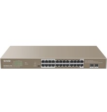 Коммутатор/ Tenda TEG1126P-24-410W 24GE+2SFP Ethernet Switch With 24-Port PoE