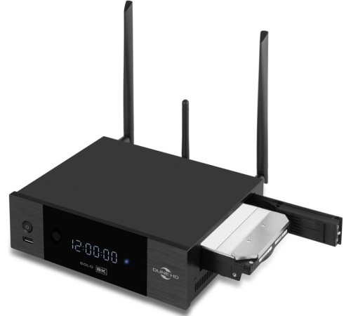 Медиаплеер/ Mediaplayer Dune HD Solo 8K: 8K/60 Hz/Dolby Vision/HDR10+/HDR, CPU Amlogic S9284-K/J, RAM 8 Gb, Flash 64 Gb, 3xUSB3.0, 1xUSB2.0, HDD SATA 3.5", LAN 1000Mb/s, WiFi 802.11ax, BT 5.2, HDMI 2.1a, S/PDIF, Audio Out RCA, BT+Voice Remote Contro Медиаплеер/ Mediaplayer Dune HD Solo 8K: 8K/60 Hz/Dolby Vision/HDR10+/HDR, CPU Amlogic S9284-K/J, RAM 8 Gb, Flash 64 Gb, 3xUSB3.0, 1xUSB2.0, HDD SATA 3.5", LAN 1000Mb/s, WiFi 802.11ax, BT 5.2, HDMI 2.1a, S/PDIF, Audio Out RCA, BT+Voice Remote Contro