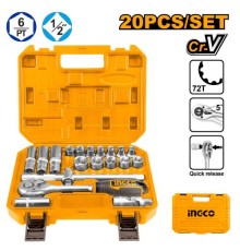 Набор головок 20 шт 1/2" Ingco HKTS12201,10-24мм