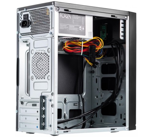 Корпус с блоком питания 450Вт./ Case Forza mATX, 450W, 2xUSB2.0, Black, w/o FAN, 12 cm fan PSU, power cord