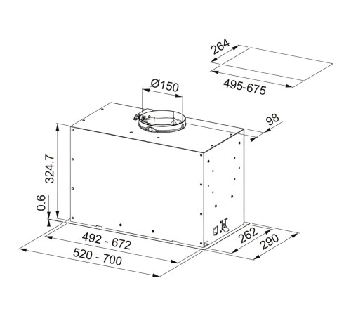 Вытяжка Franke FBFE WH MATT A70/ Best, Вытяжка FBFE WH MATT A70, BOX FLUSH EVO, ширина 70 см, 1035 м3/ч, 3 скорости + интенсивный режим, электронное управление, LED освещение, цвет: белый матовый Вытяжка Franke FBFE WH MATT A70/ Best, Вытяжка FBFE WH MATT A70, BOX FLUSH EVO, ширина 70 см, 1035 м3/ч, 3 скорости + интенсивный режим, электронное управление, LED освещение, цвет: белый матовый