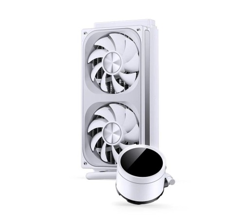 Система жидкостного охлаждения/ Water Cooling System JONSBO TH-240 White (260W, 240mm, LED temp., White, ARGB/ Fans: 2x120mm, 62.4CFM, 37.3dBA, 2400RPM/ Pump height 72mm, 30dBA, 2400RPM, Rad thickness 27mm/ S: 1851, 1700, 1200, 115X, AM5, AM4) Система жидкостного охлаждения/ Water Cooling System JONSBO TH-240 White (260W, 240mm, LED temp., White, ARGB/ Fans: 2x120mm, 62.4CFM, 37.3dBA, 2400RPM/ Pump height 72mm, 30dBA, 2400RPM, Rad thickness 27mm/ S: 1851, 1700, 1200, 115X, AM5, AM4)