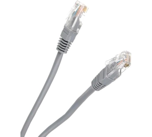 Патчкорд/ Патчкорд литой "Telecom" UTP кат.5е 1,5м серый