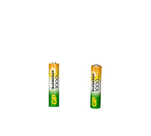 Аккумулятор Перезаряжаемые аккумуляторы GP ReEnergy 100AAAHC AAA, емкость 930 мАч - 2 шт. в клемшеле