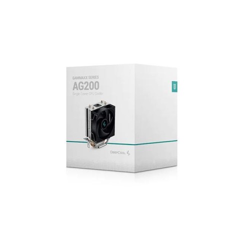 Кулер для процессора DEEPCOOL AG200 LGA1700/1200/115X/AM5/AM4 (36шт/кор, TDP 100W, PWM, Fan 92mm, 2 тепл.трубки прямого контакта) RET (R-AG200-BKNNMN-G)