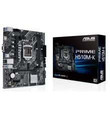 Материнская плата ASUS PRIME H510M-K, LGA1200, H510, 2*DDR4,  4*SATA, 1*M.2, 2*USB 3.2, 4*USB 2.0, 1*PCIx16, 1*PCIx1, D-Sub+HDMI, mATX; 90MB17N0-M0EAY0