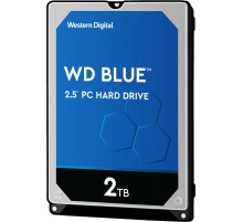Жесткий диск/ HDD WD SATAIII 2Tb 2.5"" Blue 5400 128Mb 1 year warranty