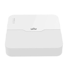  Uniview Видеорегистратор IP 4-х канальный 4K с 4 PoE портами; Входящий поток на запись до 64Мбит/с; Поддерживаемые форматы сжатия:  Ultra 265/H.265/H.264; Запись: разрешение до 4K; HDD; 1 SATA3 до 6Тб