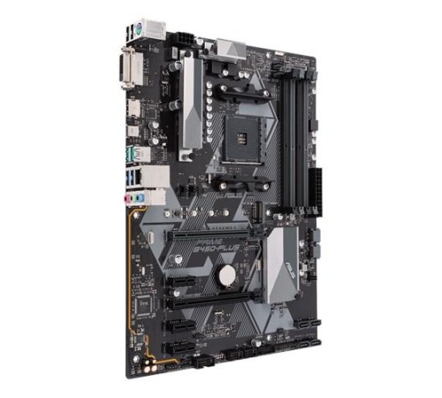 Материнская плата ASUS PRIME B450-PLUS, AM4, B450, 4*DDR4, 6*SATA, 2*M.2, 4*USB 3.2, 2*USB 2.0, Type-C, 3*PCIx16, 3*PCIx1, DVI-D+HDMI, ATX; 90MB0YN0-M0EAY0