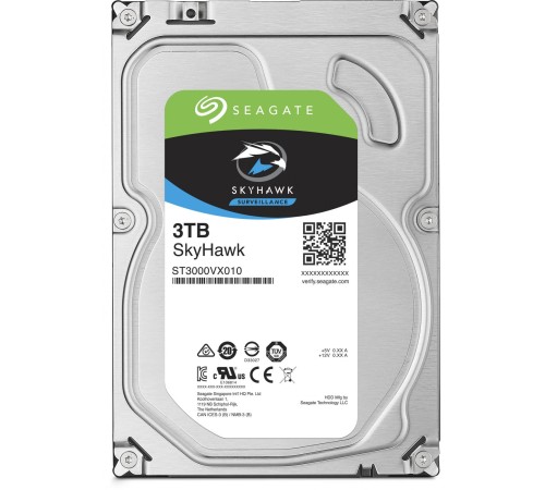 Жесткий диск/ HDD Seagate SATA3 3Tb SkyHawk 5900 64Mb 1 year warranty