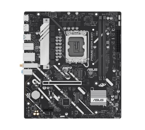 Материнская плата ASUS PRIME H810M-A WIFI, LGA1851, B810, 2*DDR5, 4*SATA, 2*M.2, 2*USB 3.2, 4*USB 2.0, 1*PCIx16, 1*PCIx1, HDMI+DP, mATX; 90MB1KJ0-M0EAY0