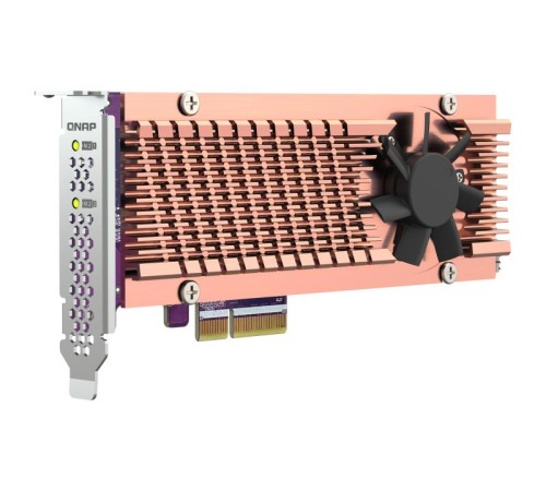 Адаптер QNAP QM2-2P-344A 2xM.2 22110\2280 PCIe (Gen3 x4) NVMe SSD, Low-profile and Full-height brackets incl Адаптер QNAP QM2-2P-344A 2xM.2 22110\2280 PCIe (Gen3 x4) NVMe SSD, Low-profile and Full-height brackets incl