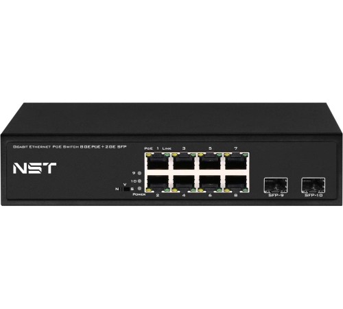 PoE коммутатор Fast Ethernet/ PoE коммутатор Gigabit Ethernet на 8 RJ45 + 2 SFP порта. Порты: 8 х GE (10/100/1000 Base-T) с поддержкой PoE (IEEE 802.3af/at), 2 x GE SFP (1000 Base-T). Соответствует стандартам PoE IEEE 802.3af/at. Автоматическое определени PoE коммутатор Fast Ethernet/ PoE коммутатор Gigabit Ethernet на 8 RJ45 + 2 SFP порта. Порты: 8 х GE (10/100/1000 Base-T) с поддержкой PoE (IEEE 802.3af/at), 2 x GE SFP (1000 Base-T). Соответствует стандартам PoE IEEE 802.3af/at. Автоматическое определени