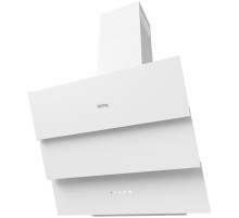 Вытяжка Korting/ Наклонная, Ширина 60 см, электронное сенсорное управление Touch, 3 режима, 850 м3/ч., таймер, алюминиевый жировой фильтр,  LED освещение,   белое стекло