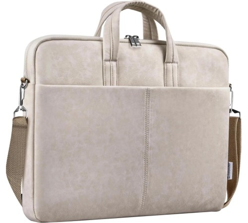 Defender Сумка для ноутбука Solid 15.6" PU кожа, бежевый, карман