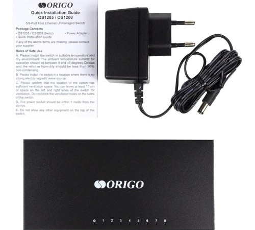 Коммутатор/ Unmanaged Switch 8x100Base-TX, metal case