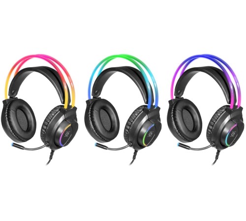 Defender Игровая гарнитура Flame черный, RGB, провод 2 м