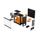 Корпус ПК без блока питания/ Case Fractal Design Pop Air RGB Orange Core TG Clear Tint, Midi-Tower, 3x120mm RGB, 2xUSB-A 3.2 ATX, mATX, mITX Black/Orange