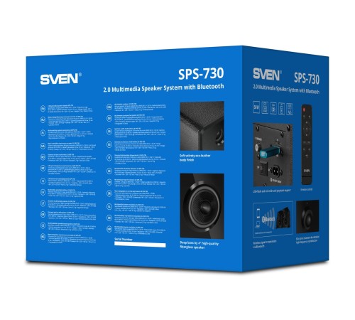 АС 2.0 SVEN SPS-730, черный (50 Вт, Bluetooth, пульт, USB, microSD) АС 2.0 SVEN SPS-730, черный (50 Вт, Bluetooth, пульт, USB, microSD)