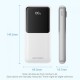 Power Bank Vention 10000mAh(Micro-USB/C/A/A) со встроенными кабелями 22.5W Белый с LED Дисплеем, шт.