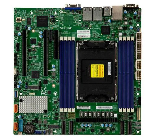 Системная плата/ MB Supermicro X13SEM-F, 1xLGA-4677, Intel Xeon SP gen 4, Intel C741, 8x DDR5 4800/4400/4000 MHz. 2x1Gbe Base-T i350+1xMgmt LAN, 10xSATA3, 2xSATA-DOM, 5xUSB 3.2, 2xPCI-Ex16+1xPCI-E x8+4xMCIO x8, 2xM.2, mATX Системная плата/ MB Supermicro X13SEM-F, 1xLGA-4677, Intel Xeon SP gen 4, Intel C741, 8x DDR5 4800/4400/4000 MHz. 2x1Gbe Base-T i350+1xMgmt LAN, 10xSATA3, 2xSATA-DOM, 5xUSB 3.2, 2xPCI-Ex16+1xPCI-E x8+4xMCIO x8, 2xM.2, mATX