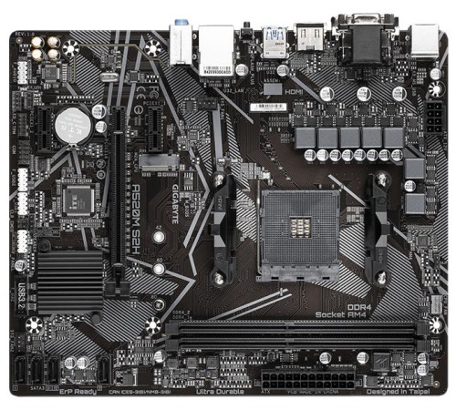 Мат. плата GIGABYTE A520M S2H, AM4, A520, 2*DDR4, 4*SATA, 1*M.2, 4*USB 3.2, 2*USB 2.0, 1*PCIx16, 2*PCIx1, D-Sub+HDMI+DVI, mATX