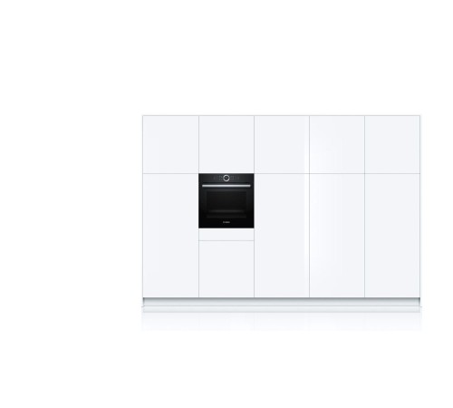 Встраиваемая электрическая духовка BOSCH 59.5x59.5x54.8 см, 71л, дисплей, 13 режимов, EcoClean, 3 стекла, черный