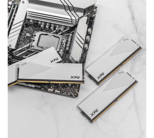 Оперативная память ADATA LANCER DDR5 DIMM 32GB 6400MHz 2*16GB 32-39-39 1.4V WHITE DUAL COLOR BOX