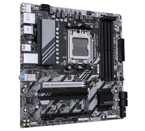 Материнская плата GIGABYTE B850M DS3H, AM5, B850, 4*DDR5, 4*SATA, 2*M.2, 3*USB 3.2, 4*USB 2.0, Type-C, 1*PCIx16, 1*PCIx1, 2*DP+HDMI, mATX