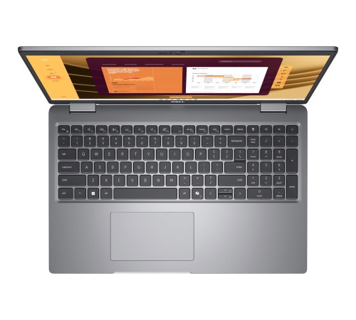 Ноутбук/ Dell Latitude 5550 15.6"(1920x1080 (матовый) IPS)/Intel Core Ultra 5 135U(1.6Ghz)/16384Mb/512SSDGb/noDVD/Int:Intel® Graphics/Cam/BT/WiFi/42WHr/war 1y/1.62kg/Silver/Ubuntu + (210-BLMP) EN_kbd 3pin