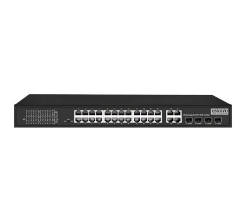 PoE Коммутатор OSNOVO SW-62444(400W) PoE коммутатор Fast Ethernet на 24 x RJ45 портов + 4 x GE Combo uplink порта. Порты: 2 x FE (10/100Base-T) с PoE (до 60W, A+B) + 22 x FE (10/100Base-T) с PoE (до 30W), 4 x GE Com PoE Коммутатор OSNOVO SW-62444(400W) PoE коммутатор Fast Ethernet на 24 x RJ45 портов + 4 x GE Combo uplink порта. Порты: 2 x FE (10/100Base-T) с PoE (до 60W, A+B) + 22 x FE (10/100Base-T) с PoE (до 30W), 4 x GE Com