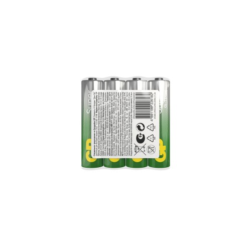 Батарейка ААА Алкалиновые батарейки GP Super Alkaline G-Tech 24А ААA - 4 шт. в пленке (4 шт.)