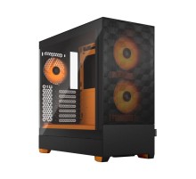 Корпус ПК без блока питания/ Case Fractal Design Pop Air RGB Orange Core TG Clear Tint, Midi-Tower, 3x120mm RGB, 2xUSB-A 3.2 ATX, mATX, mITX Black/Orange