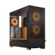 Корпус ПК без блока питания/ Case Fractal Design Pop Air RGB Orange Core TG Clear Tint, Midi-Tower, 3x120mm RGB, 2xUSB-A 3.2 ATX, mATX, mITX Black/Orange