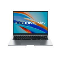 Ноутбук/ Infinix Inbook Y3 MAX_YL613 16"(1920x1200 IPS)/Intel Core i3 1215U(1.2Ghz)/16384Mb/512SSDGb/noDVD/Int:Intel UHD Graphics/BT/WiFi/70WHr/1.65kg/Silver/Win11Home