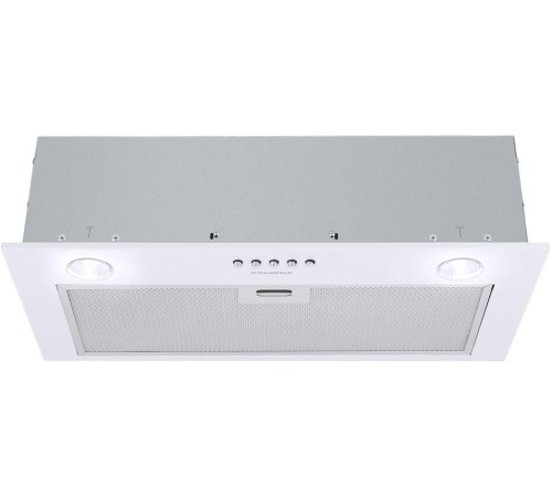 ВЫТЯЖКА MAUNFELD CROSBY SINGL 60 WHITE/ Полновстраиваемая, 60см, 850 м3, кнопочное управление, LED, площадь кухни до 30м2, опция: угольный фильтр CF140C-2шт, белая