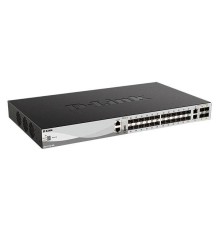 Коммутатор D-Link PROJ Управляемый L3 стекируемый коммутатор, 24x1000Base-X SFP, 2x10GBase-T, 4x10GBase-X SFP+, CLI, порт управления 1000Base-T, консольный порт RJ-45, 1xUSB, RPS, поддержка Dying Gasp