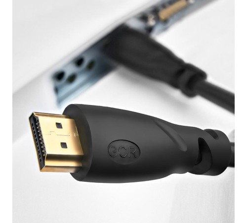 GCR Кабель 15.0m, HDMI версия 2.0 HDR 4:2:0, Ultra HD, 4K 60 fps 60Hz/5K*30Hz, 3D, AUDIO, 18.0 Гбит/с, 28/28 AWG, OD7.3mm, тройной экран, черный, GCR-HM311-15.0m