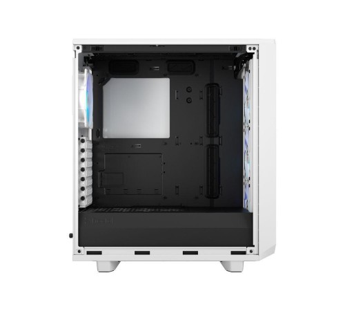 Корпус ПК без блока питания/ Case Fractal Design Meshify 2 Compact RGB TG Light Tint, Midi-Tower, 4x120mm RGB, 2xUSB-A 3.2 + 1xUSB 3.2 Type-C ATX, mATX, mITX White