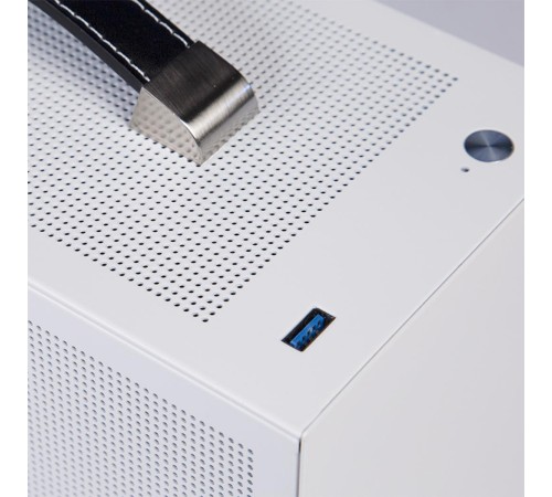 Корпус без блока питания/ Case PCCooler I100 PRO MESH WH, Micro-Tower, Mesh, no fans, 1xUSB-C 3.1, SFX PSU Support, mITX White
