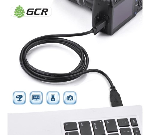 Greenconnect Кабель 1.8m USB 2.0, AM/mini 5P, черный, 28/28 AWG, экран, армированный, морозостойкий Greenconnect Кабель 1.8m USB 2.0, AM/mini 5P, черный, 28/28 AWG, экран, армированный, морозостойкий