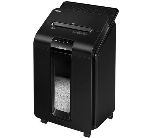 Шредер Fellowes® AutoMax® 100M, минирезка DIN P-4, 4х10 мм, автоподача 100 лст., 23 лтр., автореверc, шт Шредер Fellowes® AutoMax® 100M Шредер Fellowes® AutoMax® 100M, минирезка DIN P-4, 4х10 мм, автоподача 100 лст., 23 лтр., автореверc, шт Шредер Fellowes® AutoMax® 100M